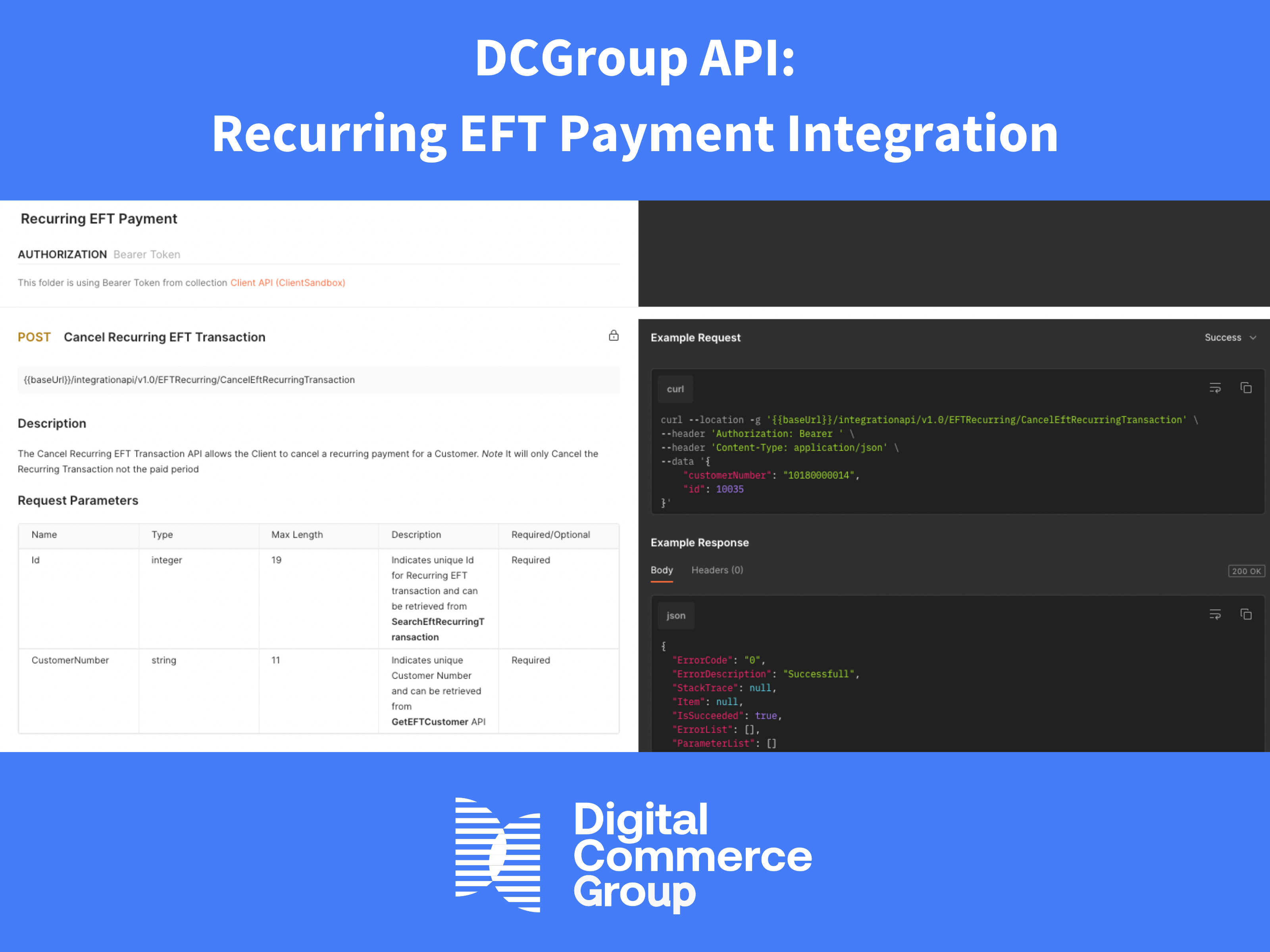 Recurring EFT Payment Integration